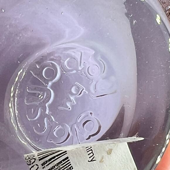 Glassy baby Grammy lilac purple hand blown votive candle - Picture 6 of 6